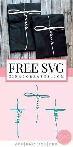 two black and white bags with the words free svg on them