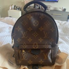 Excellent Condition, Comes With Dustbag And Box Louis Vuitton Palm Springs Mini, Louis Vuitton Palm Springs, Palm Springs Mini Backpack, Lv Backpack, Louis Vuitton Backpack, Canvas Rucksack, Monogram Backpack, Bags Louis Vuitton, Louis Vuitton Damier Ebene