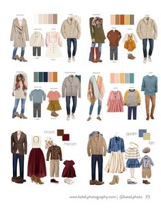 an assortment of clothing and shoes for women in different colors, sizes and styles with text overlay