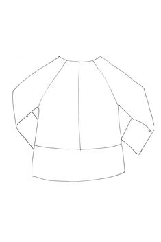 a drawing of a sweater that has been drawn in the style of a child's jacket