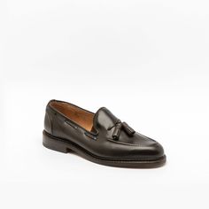 Espresso burnished calf tassels loafer, norwegian stitching, single leather sole. Fitting 5. Made in England Trickers Shoes, Tassel Loafers, Goodyear Welt, Women Accessories Bags, Shoe Care, Beautiful Shoes, Leather Loafers, Shoe Brands, Loafer Shoes