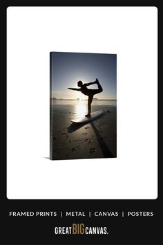 a person is doing yoga on the beach