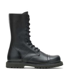 Get ready for anything with the Bates Men's 11" Paratrooper Side Zip Boot. With a durable leather upper, cushioned insert, side zipper, and high-performanc Jungle Boots, Military Combat Boots, Georgia Boots, Side Zip Boots, Work Boots Men, Military Boots, Wide Shoes, Hiking Women, Cool Boots