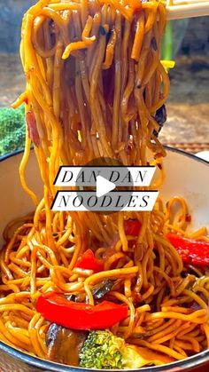 Disha Nayak on Instagram: "Exposing My Best Recipes: Dan Dan Noodles 🔥

These Dan Dan Noodles always impress! You gotta try this easy and delicious recipe! Follow for more weekly recipes ❤️

Full recipe ⬇️

- in a hot pan sauté 3 cloves garlic, 1inch ginger finely chopped and your veggies of choice I used about half cup chopped beans
- then prepare the sauce, combine:
1/4cup soy sauce
1tsp chilli paste
1tsp sesame seeds
1tsp pepper
1sp peanut butter
1tsp brown sugar
1/2 cup water
1tsp rice vinegar
- then pour the sauce into the pan, toss in your noodles, garnish with spring onions and enjoy!!

#recipe #homemade #food #healthy #reels #foodie #easyrecipe #dinnerideas #cooking #foodinstagram #foodinspo"