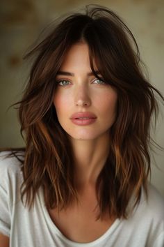 mira cómo hacer tu cabello más brillante   #shaghaircut,#modernshag,#cortes de pelo,#peinados,#hairinspo #style,#BellaCapelliNapa #naturalhair #style,#BellaCapelliNapa #brownhair #hairstyles,#faceshape,#longface,#lovehairstyles,#hair,#haircuts Naturally Wavy Lob, 2025 Haircut, Hair Color For Hazel Eyes, Sandra Bullock Hair, Naturally Wavy Hair, Peach Hair Colors, Short Hair Waves, Hair Contouring, Peinados Hair Styles