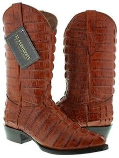 Mens Western Boots J Toe Full Alligator Tail Print Leather Cognac Botas | eBay Alligator Tail, Crocodile Tail, Best Cowboy Boots, Mens Boots For Sale, Custom Cowboy Boots, Men Boot, Alligator Boots, Cognac Boots, Cowboy Gear