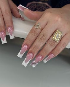 Nail Art Love Shiny Nails Designs, Swarovski Nails, Long Square Acrylic Nails, Bling Acrylic Nails, Gem Nails