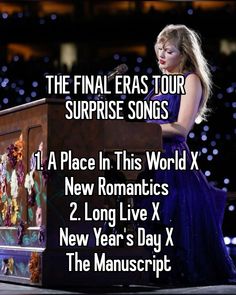 the final eras tour surprise songs