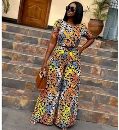 African Print 2pc, African Palazo Jumpsuit for Women,african Dresses,ankara Dress, African Clothing for Women - Etsy UK Simple Dress Styles, African Print Pants, African Fabric Dress, African Inspired Clothing, African Print Dress Designs, African Fashion Traditional, African Fashion Ankara