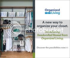 an organized closet with clothes and shoes on the shelves, next to a sign that says organize your closet