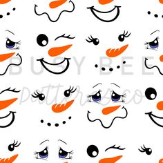 an orange and black cartoon face with different facial expressions on it's face, including eyes