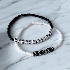 Couple Seed Bead Bracelets, Matching Word Bracelets, White Bracelets With Letter Beads For Friendship, Couple Beaded Bracelets Words, Sza Bracelets Sos, Lyric Bracelet, Sza Lyrics, Friendship Relationship, Friends Bracelet