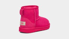 Classic II Mini Boot Outdoor Boots With Soft Sole And Round Toe, Soft Sole Round Toe Winter Boots, Winter Boots With Soft Sole And Round Toe, Pink Waterproof Winter Boots With Round Toe, Ugg Store, Kids Uggs, Favorite Boots, Classic Boots, Slipper Shoes