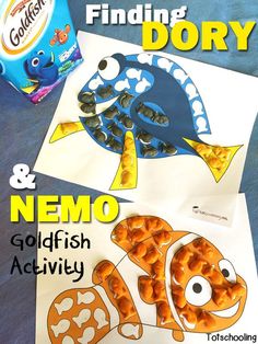 finding dory and nemo goldfish activity for toddlers to help them learn