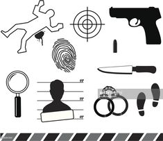 an image of various objects that are being displayed on a white background royalty - art illustration