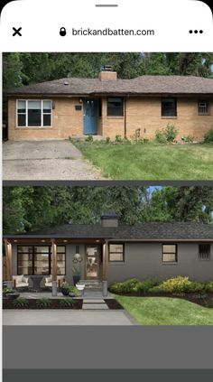 before and after photos of a house