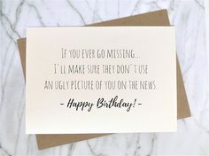 Blank Card for Best Friend Ironic Birthday Card Trendy Card Ironic Card Sarcastic Card Milk Carton C Birthday Message For Friend, Birthday Quotes Funny For Him, Messages For Friends, Funny Greetings, Birthday For Him, Birthday Cards For Friends, Birthday Gifts For Best Friend, Funny Greeting Cards