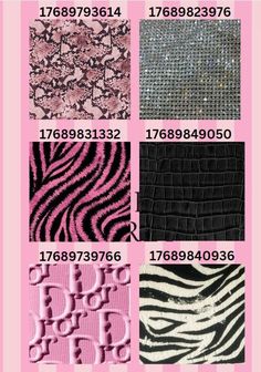 different patterns and sizes of fabric for clothing or apparels, including zebra print on pink background