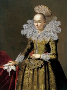 Portrait of a Girl with a Pearl Headdress, c. 1625/35, via Flickr. Pearl Headdress, 17th Century Fashion, School Portraits, Historical Dresses, Lace Fashion, Museum Of Fine Arts, Historical Fashion