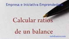 a piece of paper with the words calcular raidos de un balance written on it