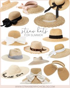 Straw Hats Outfit, Hats For Summer, Womens Straw Hats, Atlanta Fashion, Summer Straw Hat, Types Of Hats, Summer Hats For Women, Clothing Outfits, Classic Hats