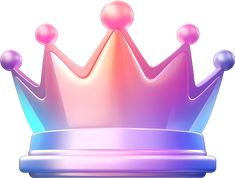 a purple and blue crown sitting on top of a table