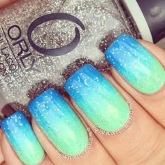 Nail Art Ombre, Beach Blue, Vacation Nails, Ideas Nails, Gradient Nails, Beach Nails, Creative Nails, Gorgeous Nails