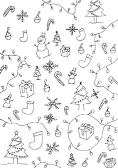 christmas coloring pages for adults and children to print on the wall or use as an applique