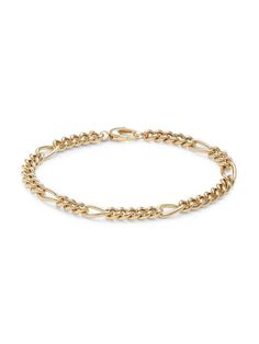 14K yellow gold.Lobster clasp.Made in Italy.SIZE.Length, about 7.5'.Click here for a guide to Jewelry & Watches.14K yellow goldLobster claspMade in ItalySIZELength, about 7.5'.Click here for a guide to Jewelry & Watches.Chains & Strands.Jewelry.Women's.Bracelets 14k Gold Oval Link Jewelry With Gold Clasp, Classic 14k Gold Bracelet With Spring Ring Clasp, Classic Yellow Gold Bracelet With Spring Ring Clasp, 14k Gold Bracelet With Lobster Clasp For Formal Occasions, Formal 14k Gold Bracelet With Lobster Clasp, Formal 14k Gold Chain Bracelet With Spring Ring Clasp, Formal Yellow Gold Figaro Chain Bracelet, Classic Gold-tone Bracelet With Lobster Clasp, Classic 14k Gold Bracelets With Lobster Clasp