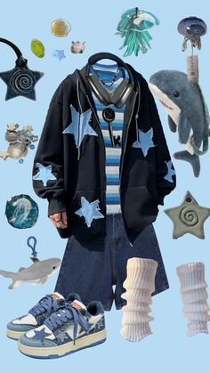 Shark Clothes, Cooler Style, A Collage