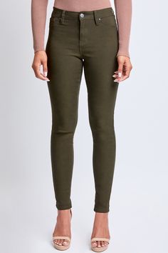 Literally, our best seller just got even better! Our Women's Hyperstretch Forever Color Mid-Rise Skinny Pant has a sleek, mid-rise fit that features the softest and most flexible fabric, available in a variety of colors. Finished with faux front pockets, single-button with zip closure, and belt loops. This fabric has been improved for greater color fastness, making it withstand more wear and washes. This is why we named this pant, Forever Color: it will be forever yours. Let the pants do the tal Versatile Tight Mid-rise Bottoms, Versatile Stretch Straight Leg Bottoms, Versatile Stretch Jeans For Fall, Comfort Stretch Full-length Pants For Fall, Comfort Stretch Full Length Pants For Fall, High Rise Stretch Bottoms In Solid Color, Solid High Stretch Pants With 5-inch Inseam, High Stretch Solid Pants With 5-inch Inseam, Versatile Straight Leg Elastane Jeggings