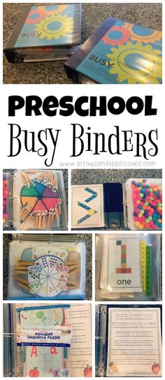 the back to school busy binders are organized and ready for use