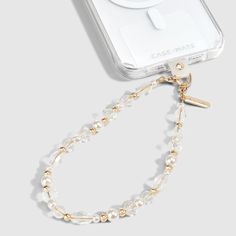 Crystal Pearl Gold Phone Charm Crystal Phone Charm, Phone Charms Ideas, Gold Phone Case, Gold Phone, Rose Gold Phone Case, Charm Phone, Beaded Designs, Phone Wristlet, Bead Embroidery Tutorial