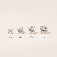 Solitaire Stud Earrings in Rose Gold | 0.25ct Carat Per Stud | Near-colorless Round Brilliant Cut VRAI Created Diamond Rings Everyday, Diamond Earrings For Women, Types Of Earrings, Modern Engagement Rings, Solitaire Earrings, Solitaire Studs, Yellow Gold Setting, Solitaire Diamond, Diamond Stud Earrings