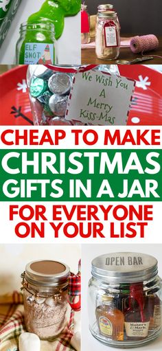 christmas gifts in jars for everyone on your list