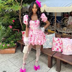 Tea Party Ideas Outfits, Tea Party Black Women, Tea Party Aesthetic Outfit, Tea Party Outfits For Black Women, Tea Party Outfit Ideas, Yea Party, Tea Party Attire, Pink Tea Party, Luxury Picnic