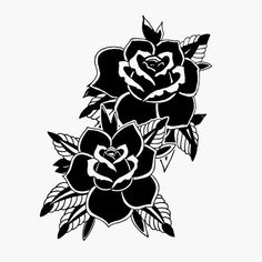 Traditional Black Rose Tattoo, Black Rose Tattoo Design, Rose Tattoo Outline, Black Flowers Tattoo, Black Rose Tattoo, Casino Tattoo, Traditional Tattoo Flowers, Black Tattoo Cover Up, Blackout Tattoo