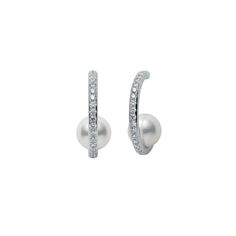 Highline: Famous Style Product Information Origin Japan MaterialAkoya Pearl, 18k White Gold, Natural Diamond DimensionsEarring Length Approx. 2.0 cm Pearl Shaped: Round Size: 7.5-8 mm Quality: AAA Nacre: Very Thick Color: White Luster: Very High Accessories Metal: 2.0g of 18k White Gold Other: 0.46ct of SI Quality Natural Diamond Including With Your Purchase: 30-Day Money-Back Guarantee Company Certificate Exquisite Gift Box Anniversary White Gold Platinum Pearl Earrings, Platinum Round Pearl Earrings For Anniversary, Formal Fine Jewelry Pearl Earrings With Pave Setting, Formal Pearl Earrings With Pave Setting, Elegant Platinum Pearl Earrings For Anniversary, Classic Formal Pearl Earrings With Pave Setting, Silver Platinum Pearl Earrings For Anniversary, Elegant White Platinum Hoop Earrings, Formal White Gold Pearl Earrings With Pave Setting