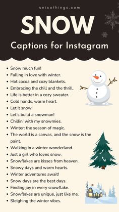 snow captions for instagrams are fun and easy to follow in the winter