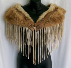 Costume Viking, Fringe Clothing, Viking Wedding, Edc Outfits, Burning Man Outfits, Fur Shawl