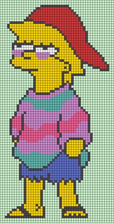 the simpsons character is wearing a hat and sweater