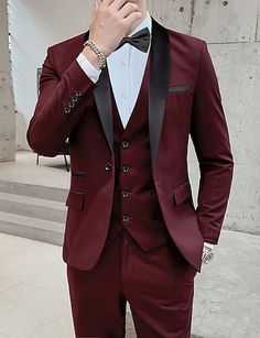 Mens Business Casual, Evening Suit, Business Casual Blazer, Cheap Wedding Dresses Online, Work Blazer, Lapel Jacket, Groomsmen Suits, Satin Short, Vest Coat