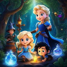 the poster for disney's new animated movie, alice and the neverland kingdom