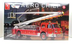 a box with a fire truck and ladder on it's front cover that says aero chief