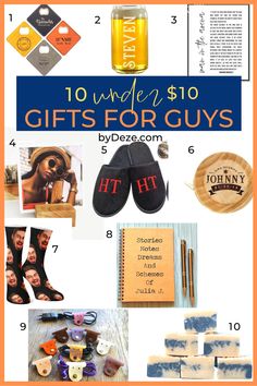 gifts for guys that are under $ 10, including socks and other items from the store