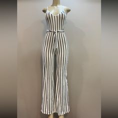 Very Stretchy & Soft Fabric White & Black We Have S , M Striped Fitted Jumpsuits And Rompers For Day Out, Jumpsuit Outfit, Soft Fabric, Soft Fabrics, Pant Jumpsuit, Jumpsuit Romper, White Black, White And Black, Pants For Women