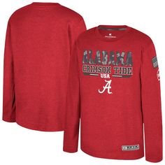 Your kiddo can show off their Alabama Crimson Tide pride in style with this OHT Military Appreciation Oorah Long Sleeve T-Shirt from Colosseum. It features large printed graphics over heathered fabric, ensuring their love for the Alabama Crimson Tide isn't subtle. With a crew neck that provides a traditional look that is comfortable to wear all-day, this tee is a game changer for any fan's game day wardrobe. Military Appreciation, Mens Shoes Black, Matching Family Pajamas, Maternity Shops, Alabama Crimson, Crimson Tide, Alabama Crimson Tide, Game Changer, Big Boys