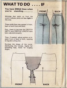 an old fashion sewing pattern for pants