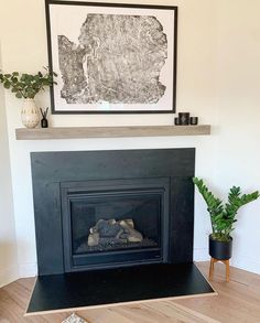 VALONGO BLACK fireplace surround Mat Black Fireplace, Black Steel Fireplace Surround, Slate Fireplace With Wood Mantel, Black Surround Fireplace, Modern Black Tile Fireplace, Slate Tile Surround Fireplace, Black Gas Fireplace Ideas, Black Slate Tile Fireplace, Black Metal Fireplace Surround