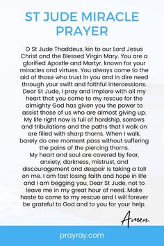 the prayer for st jube miracle prayer